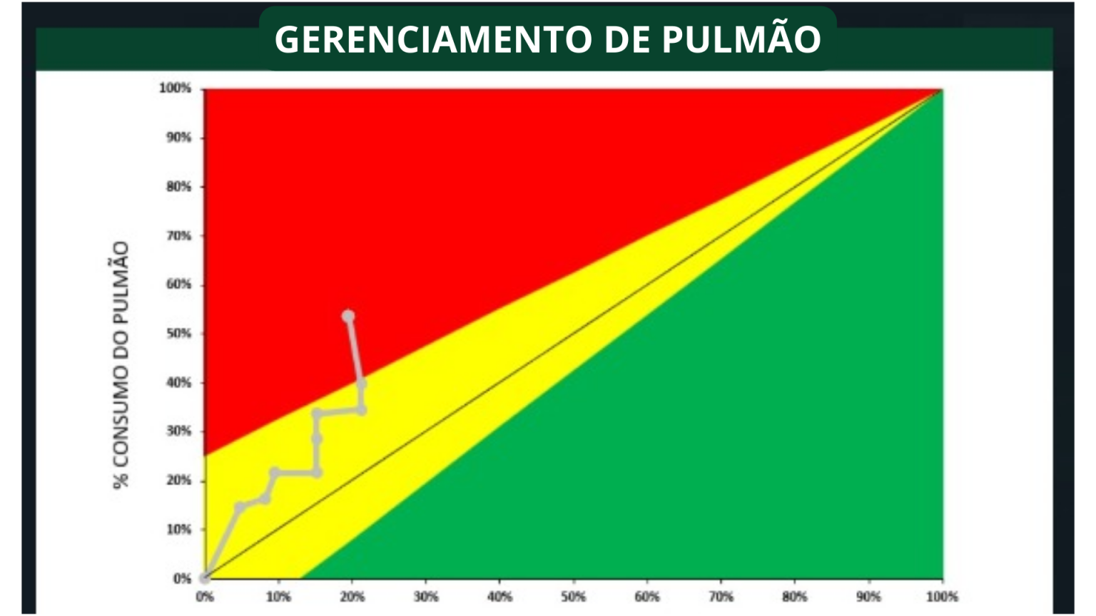 Gráfico de gerenciamento de pulmão de uma obra